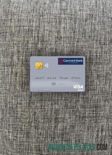 Zâmbia Cavmont Bank Visa Cartão de Débito Photolook Front modelo